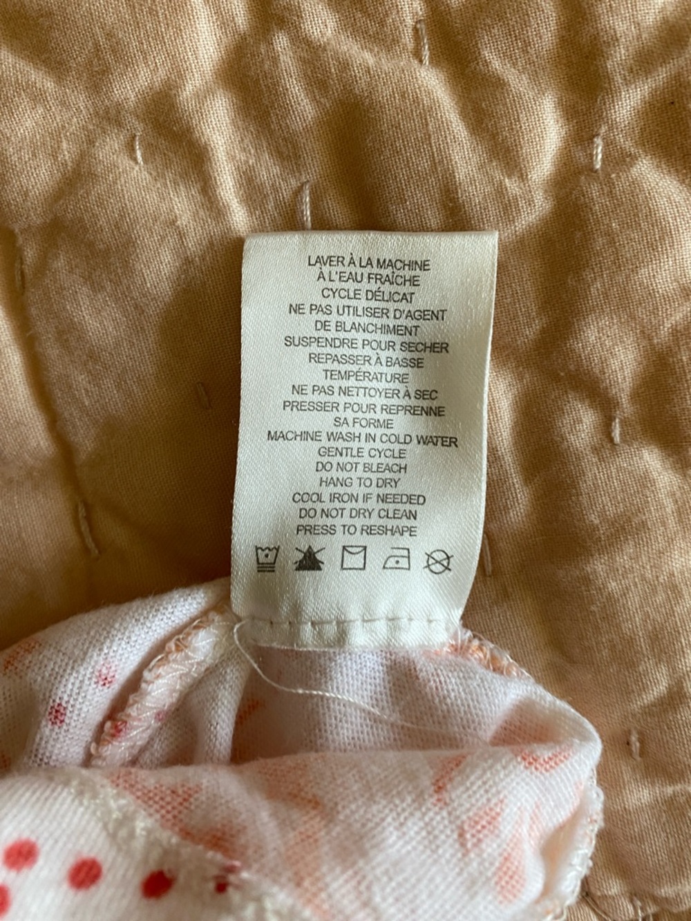 Lucy & Laurel White Linen/Cotton Tank with Orange Floral Print, Women’s Size M - Picture 7 of 8